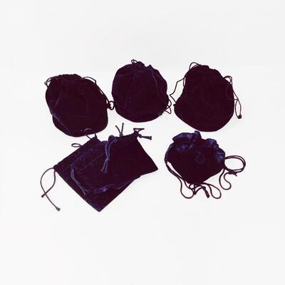 BLACK VELVET DRAWSTRING POUCHES BUNDLE