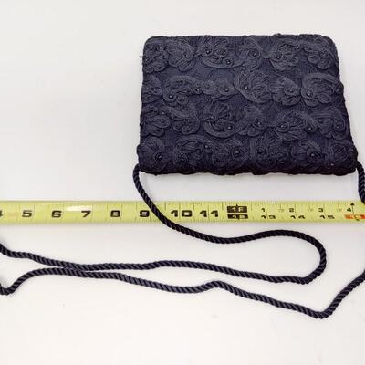 BLACK EVENING HANDBAG PURSE