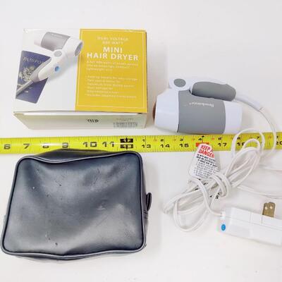 BROOKSTONE TRAVEL HAIR DRYER AND STEP DOWN TRANSFORMER BUNDLE