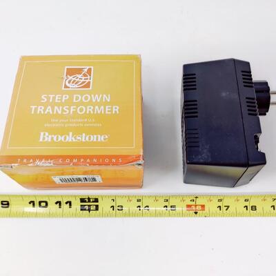 BROOKSTONE TRAVEL HAIR DRYER AND STEP DOWN TRANSFORMER BUNDLE