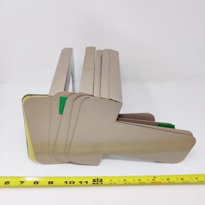 VINTAGE METAL BOOKENDS 6 PCS