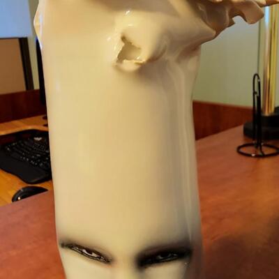 Bing Gleitsman Porcelain Face Vase