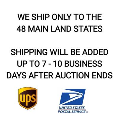 INFORMATION FOR SHIPPING - READ BELOW