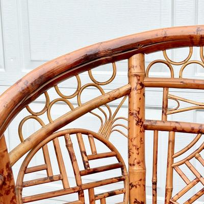 LOT 58   VINTAGE ASIAN STYLE LEOPARD BAMBOO CHAIR
