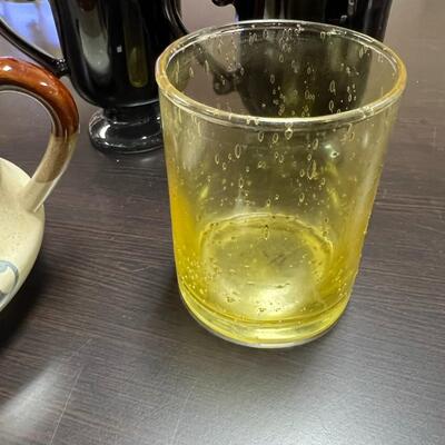 Varieties of glasses and teapot