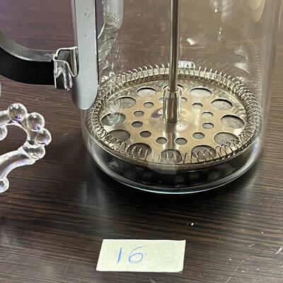French Press Coffee and vintage imperial Crystal