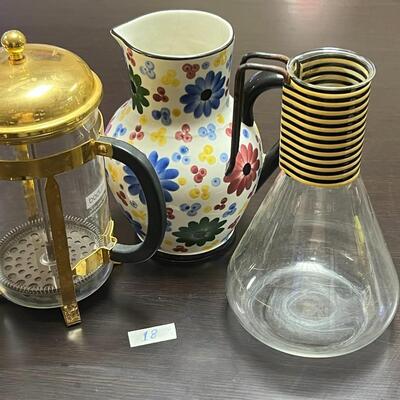 Coffee Press (Small Rust) and Jars