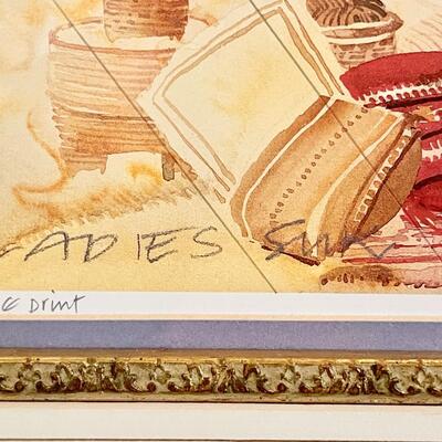 LOT 63  FRAMED SAMPLE PRINT FROM ZAMANI GALLERY TITLED "LADIES SUK" SAUDI ARABIA