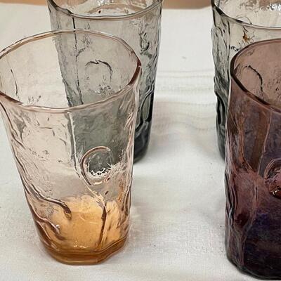Six Mid Century Bubble Juice Glasses
