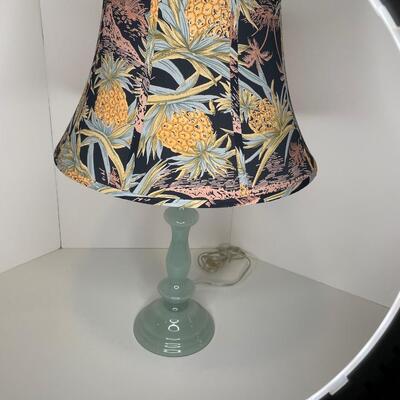 Tommy Bahama Lamp and Silk Shade with finial