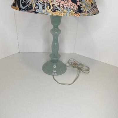 Tommy Bahama Lamp and Silk Shade with finial