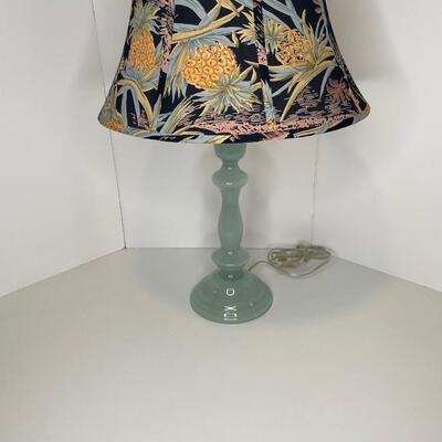 Tommy Bahama Lamp and Silk Shade with finial