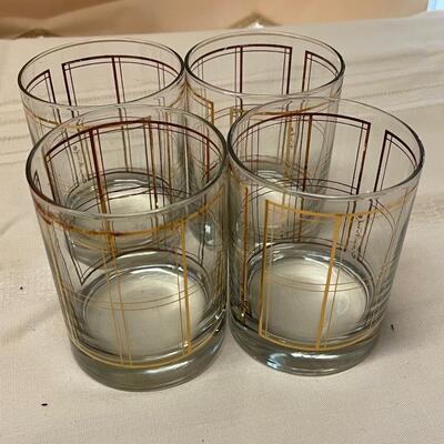 Set of Four Vintage George Briard Barware Glasses