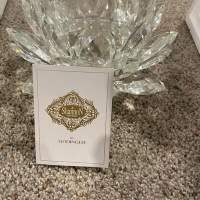 Lotus Crystal Pillar Candle Holder
