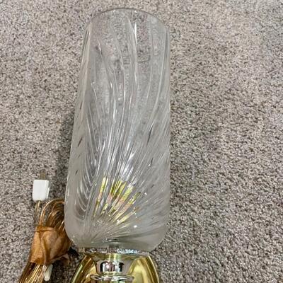 Vintage Crystal Torchiere Sconce