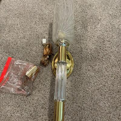 Vintage Crystal Torchiere Sconce