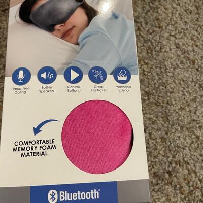 Brand new pink wireless eye mask headset with built in speakers