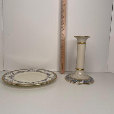 2 pc Lenox candle holder and dish