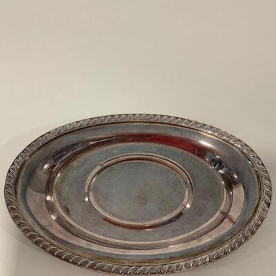 Silver plate tray and 3 spoons