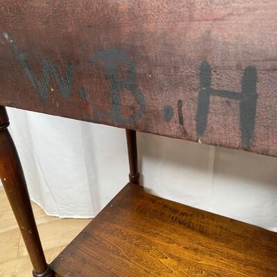 Antique wood wash stand