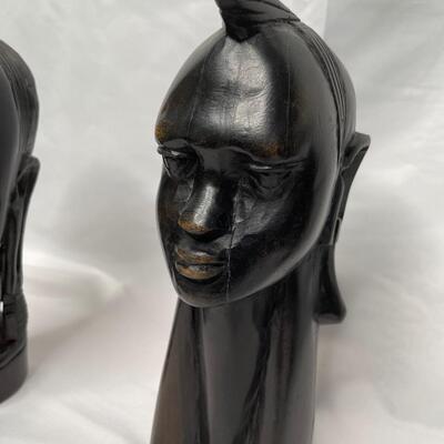 3 African Hand Carved Figures