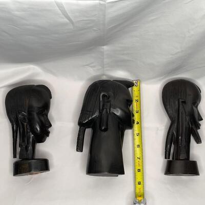 3 African Hand Carved Figures