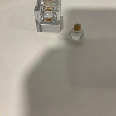 3 Crystal Perfume Bottles