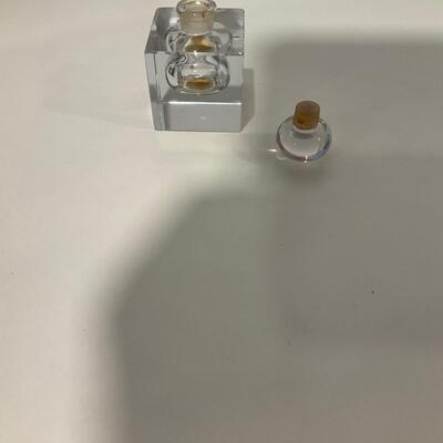 3 Crystal Perfume Bottles
