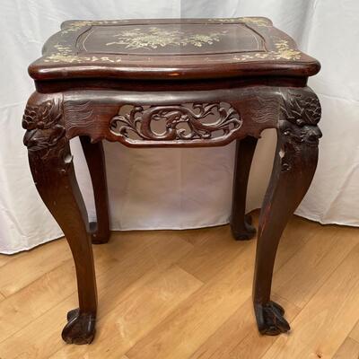 Carved Chinese Hongmu Rosewood Table