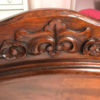 Maghogany Crib from 1880 with new custom mattress