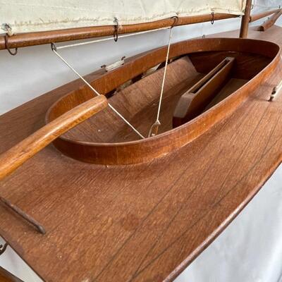 Wooden Gaffrig Model Sailboat