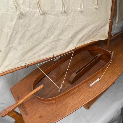 Wooden Gaffrig Model Sailboat