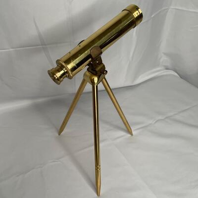 Tabletop brass telescope