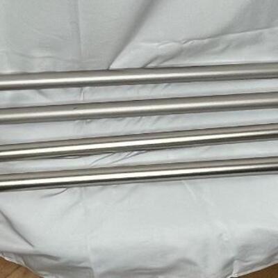2 satin nickel 55 in to 80 in 1 in diameter curtain rods
