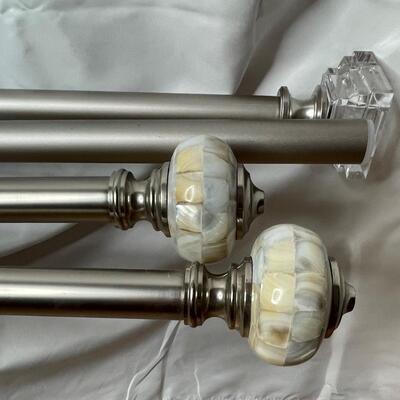 2 satin nickel 55 in to 80 in 1 in diameter curtain rods