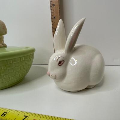 2 Ceramic Bunnies