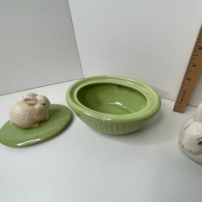 2 Ceramic Bunnies
