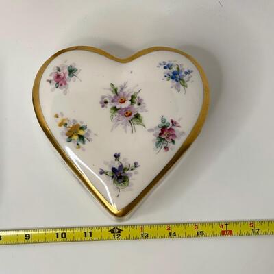 2 Lovely Covered Large Trinket Boxes