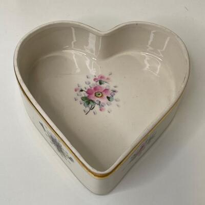 2 Lovely Covered Large Trinket Boxes