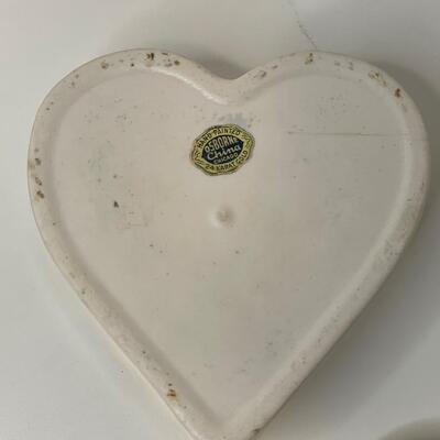 2 Lovely Covered Large Trinket Boxes