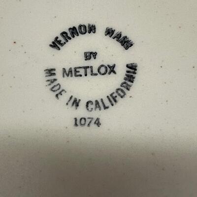 1960 Fruit Basket Metlox Poppy Trail Vernon Dinnerware Set - 1074