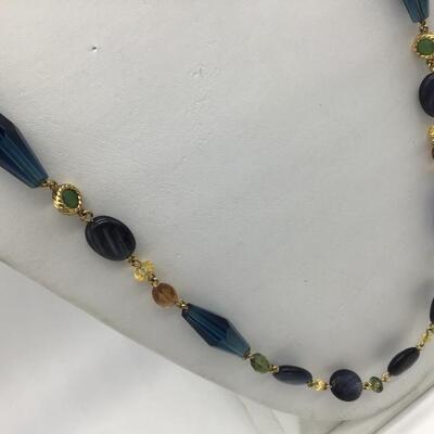 Ralph Lauren Blue and multi color RLL Fashion Necklace