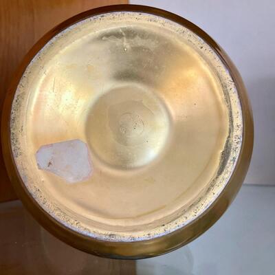 LOT 67  ANTIQUE GOLD PAINTED PITCHER JUL H BRAUER ETCHED DESIGN