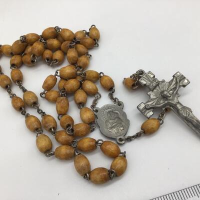 Creed Wood Beaded Rosary