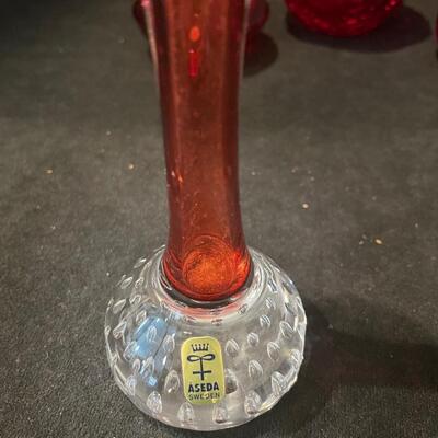 Lot 52 Assorted Red Glass objects