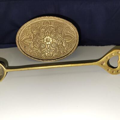 Antique Miniature Brass Tea Set