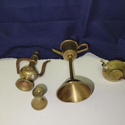 Antique Miniature Brass Tea Set