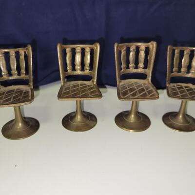 Antique Miniature Brass Tea Set