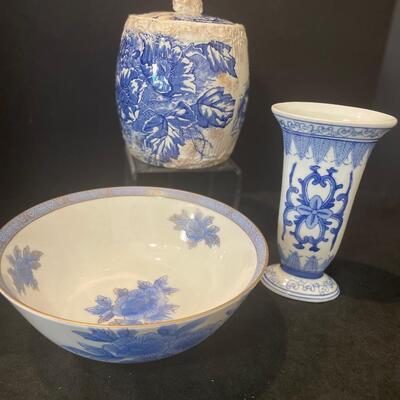 Lot 53 Blue and White Home Decor assortment