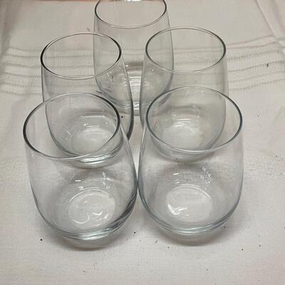 Set of 5 Stemless Wine Glasses